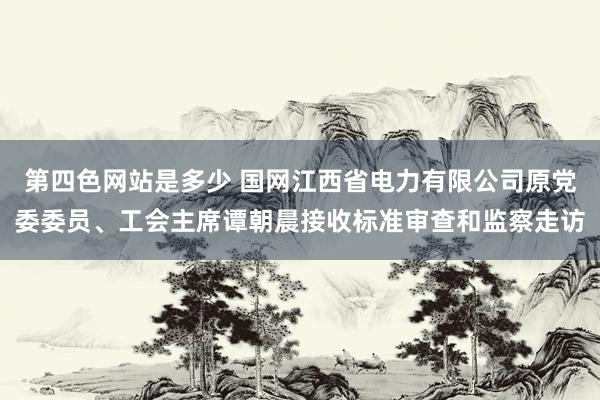 第四色网站是多少 国网江西省电力有限公司原党委委员、工会主席谭朝晨接收标准审查和监察走访