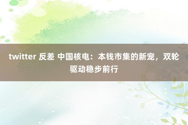 twitter 反差 中国核电：本钱市集的新宠，双轮驱动稳步前行