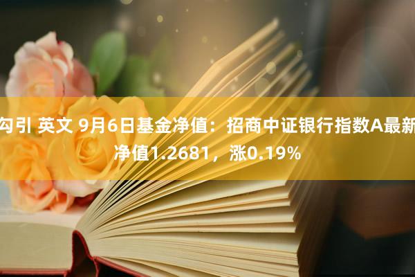 勾引 英文 9月6日基金净值：招商中证银行指数A最新净值1.2681，涨0.19%