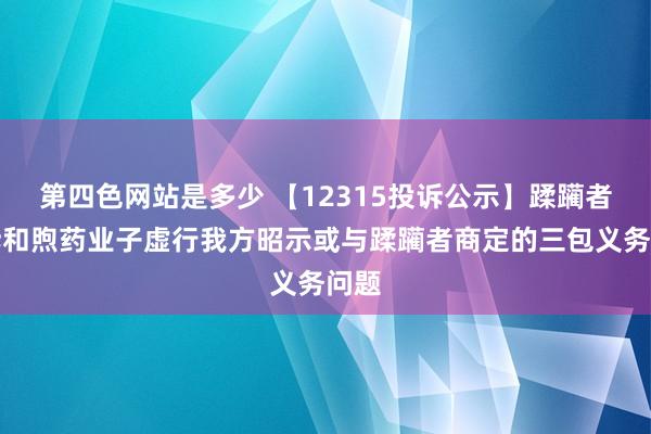 第四色网站是多少 【12315投诉公示】蹂躏者投诉和煦药业子虚行我方昭示或与蹂躏者商定的三包义务问题