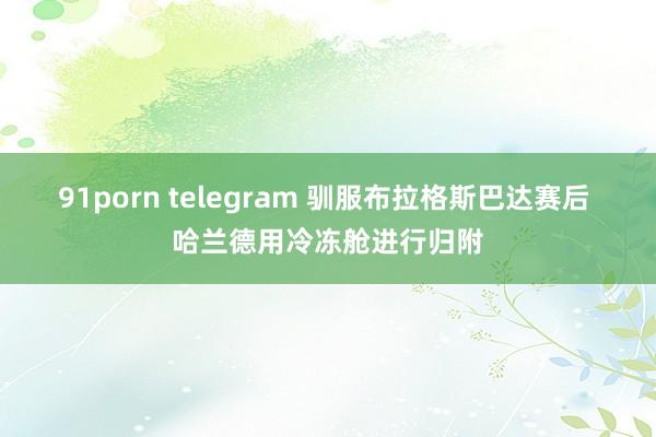 91porn telegram 驯服布拉格斯巴达赛后 哈兰德用冷冻舱进行归附