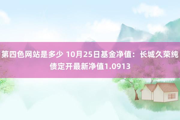 第四色网站是多少 10月25日基金净值：长城久荣纯债定开最新净值1.0913