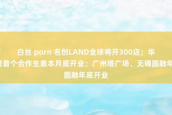 白丝 porn 名创LAND全球将开300店；华润+阿里首个合作生意本月底开业；广州塔广场、无锡圆融年底开业