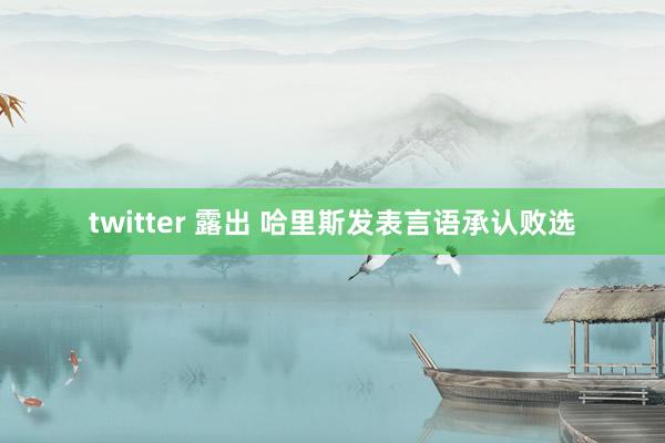 twitter 露出 哈里斯发表言语承认败选