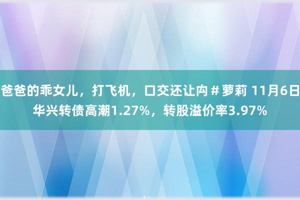 爸爸的乖女儿，打飞机，口交还让禸＃萝莉 11月6日华兴转债高潮1.27%，转股溢价率3.97%