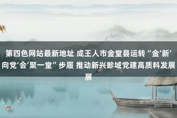 第四色网站最新地址 成王人市金堂县运转“金‘新’向党‘会’聚一堂”步履 推动新兴畛域党建高质料发展