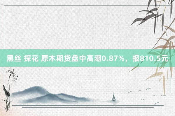 黑丝 探花 原木期货盘中高潮0.87%，报810.5元