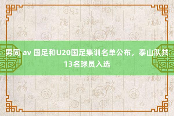 男同 av 国足和U20国足集训名单公布，泰山队共13名球员入选