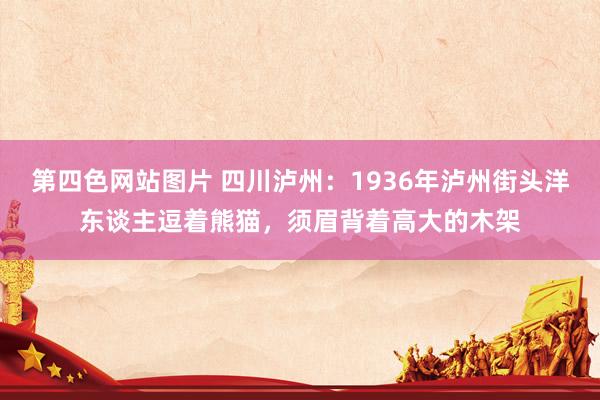 第四色网站图片 四川泸州：1936年泸州街头洋东谈主逗着熊猫，须眉背着高大的木架