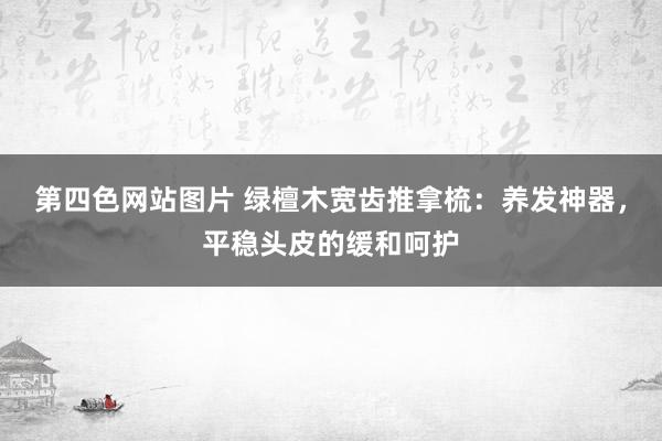 第四色网站图片 绿檀木宽齿推拿梳：养发神器，平稳头皮的缓和呵护