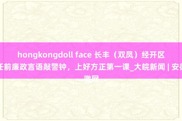 hongkongdoll face 长丰（双凤）经开区：任前廉政言语敲警钟，上好方正第一课_大皖新闻 | 安徽网