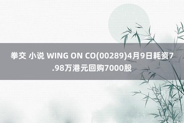 拳交 小说 WING ON CO(00289)4月9日耗资7.98万港元回购7000股
